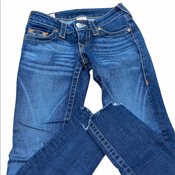 True Religion size 24 raw hem jeans - Picture 5 of 9
